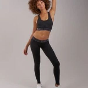 Gymshark Flex Leggings - Black Marl/Charcoal